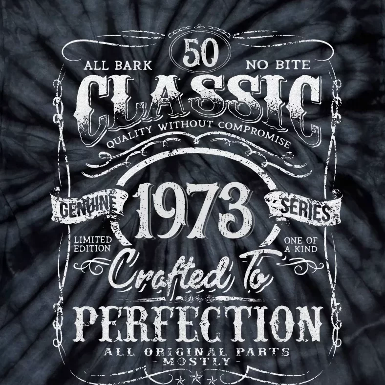 50th Classic Birthday gift 50 Perfection 1973 Birthday Tie-Dye T-Shirt