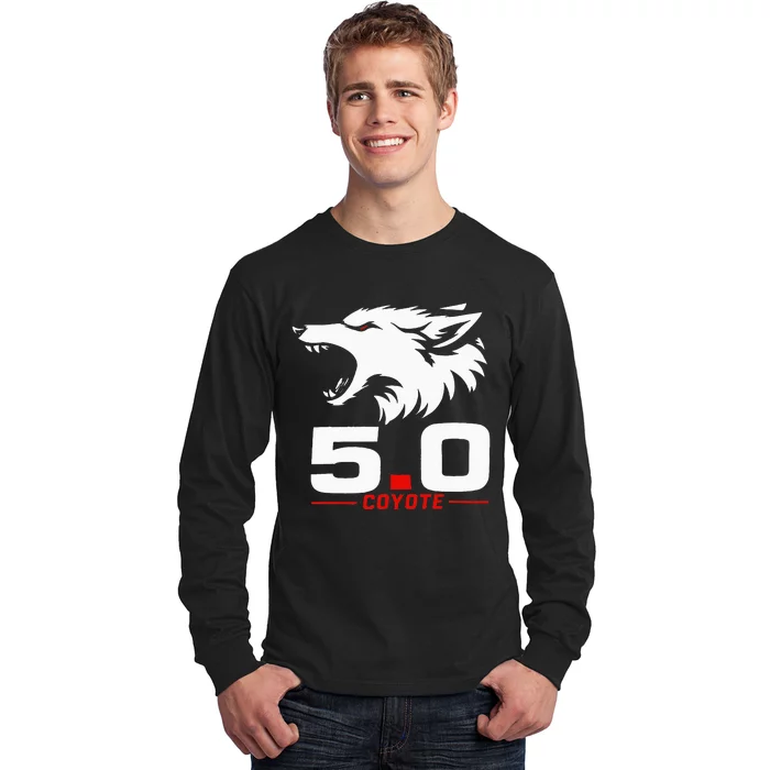 5.0 Coyote Distressed Gift Idea For Adorable Long Sleeve Shirt