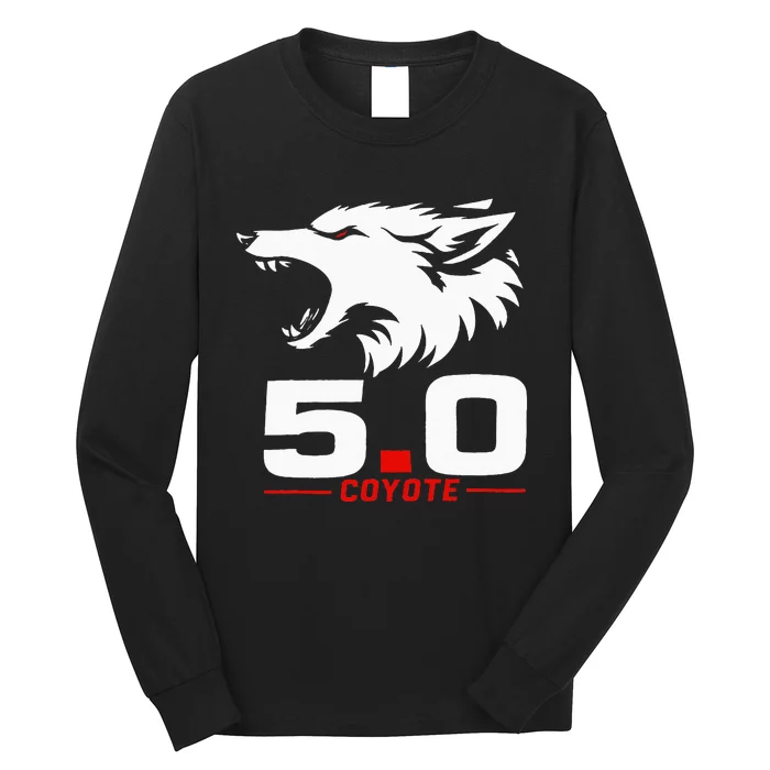 5.0 Coyote Distressed Gift Idea For Adorable Long Sleeve Shirt