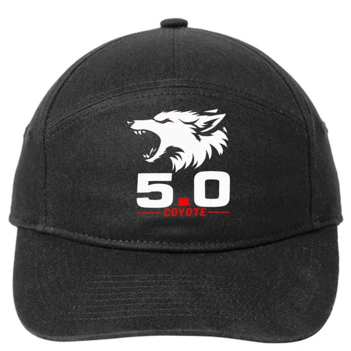 5.0 Coyote Distressed Gift Idea For Adorable 7-Panel Snapback Hat