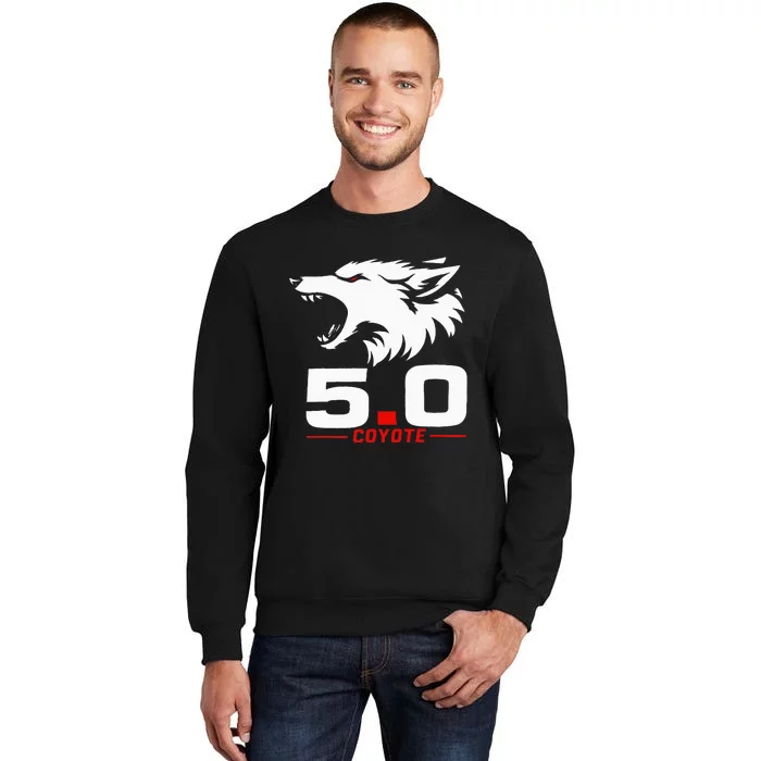 5.0 Coyote Distressed Gift Idea For Adorable Tall Sweatshirt