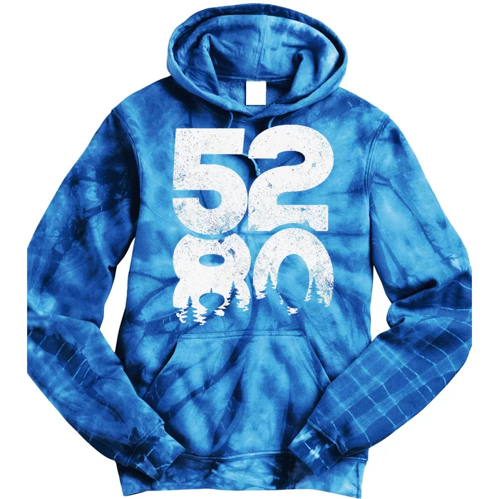 5280 Colorado Mountains Mile High Tie Dye Hoodie