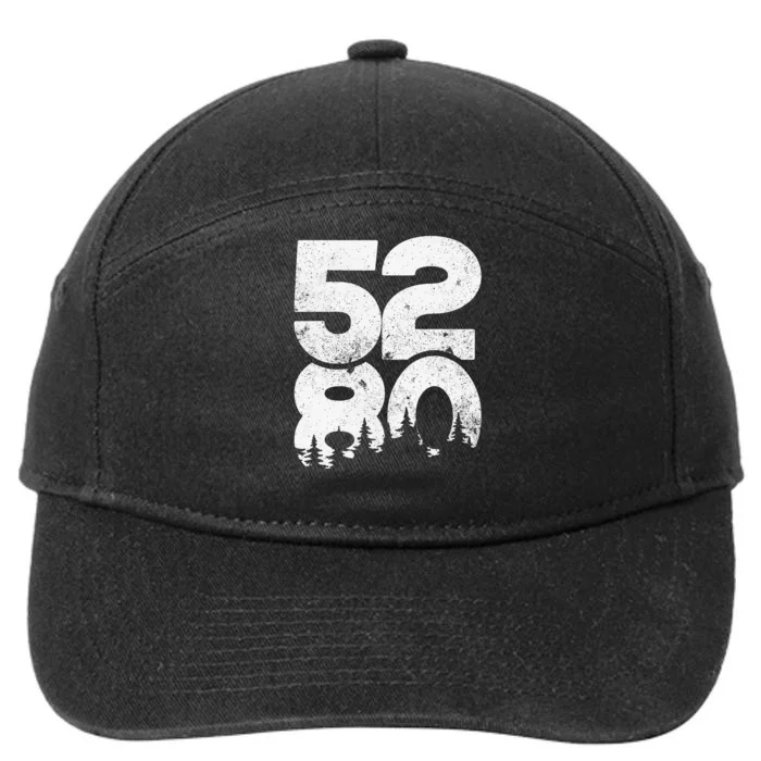 5280 Colorado Mountains Mile High 7-Panel Snapback Hat