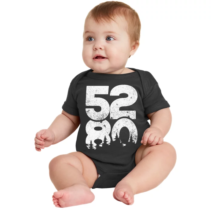 5280 Colorado Mountains Mile High Baby Bodysuit