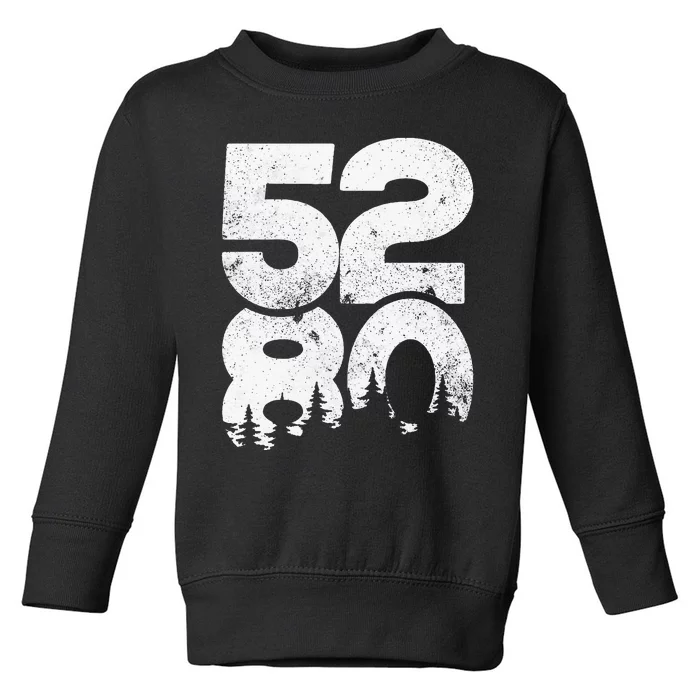 5280 Colorado Mountains Mile High Toddler Sweatshirt