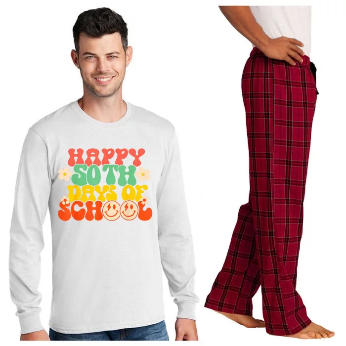 50 Days Happy 50th Day Of School Teacher Students Long Sleeve Pajama Set