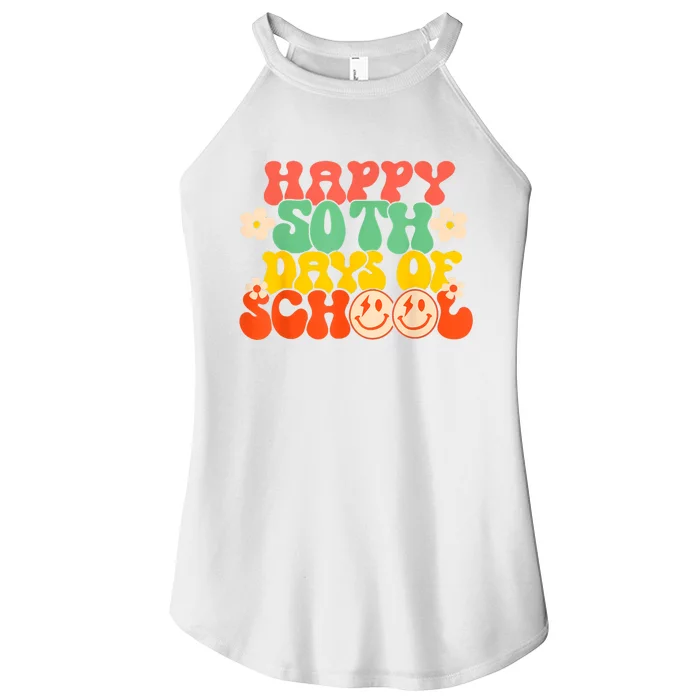 50 Days Happy 50th Day Of School Teacher Students Women’s Perfect Tri Rocker Tank