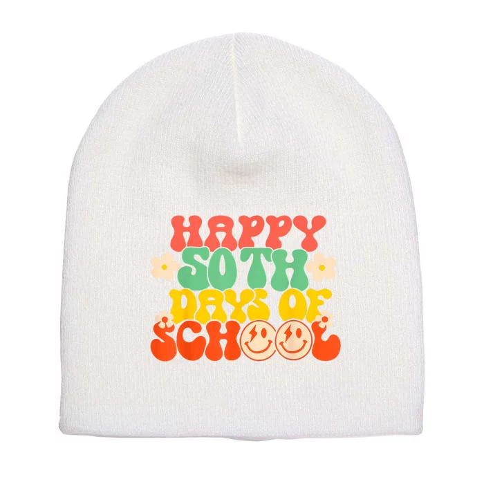 50 Days Happy 50th Day Of School Teacher Students Short Acrylic Beanie