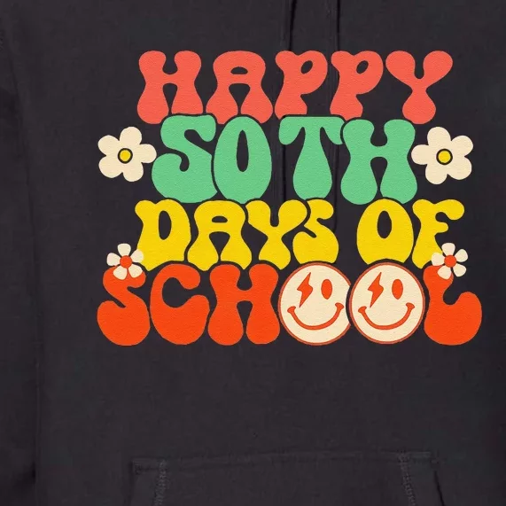 50 Days Happy 50th Day Of School Teacher Students Premium Hoodie