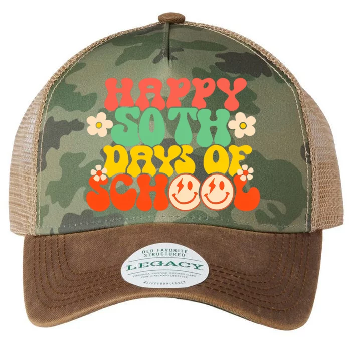 50 Days Happy 50th Day Of School Teacher Students Legacy Tie Dye Trucker Hat