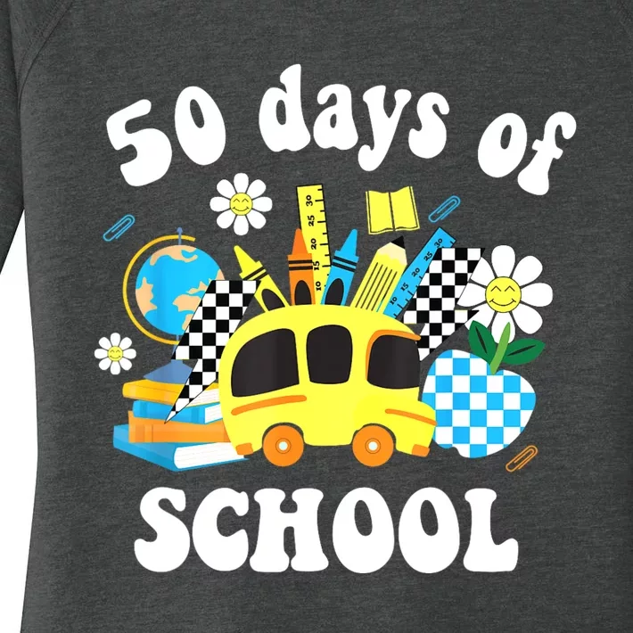 50 Days Of School 50th Day Of School Women's Perfect Tri Tunic Long Sleeve Shirt