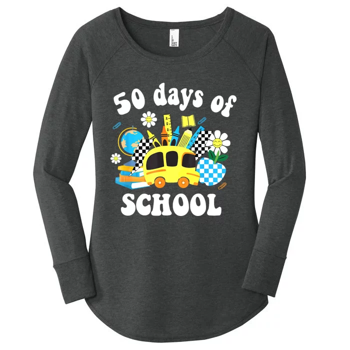 50 Days Of School 50th Day Of School Women's Perfect Tri Tunic Long Sleeve Shirt