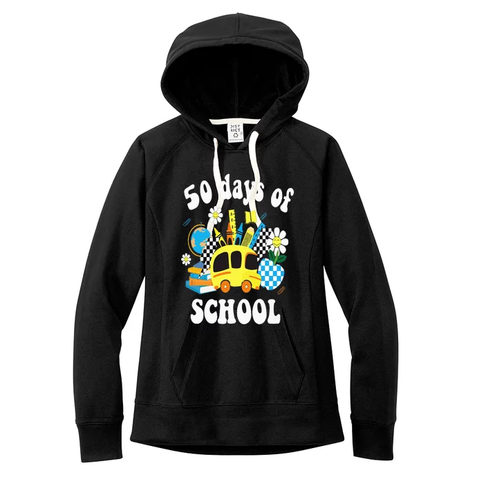 50 days of school 50th day of school Women's Fleece Hoodie