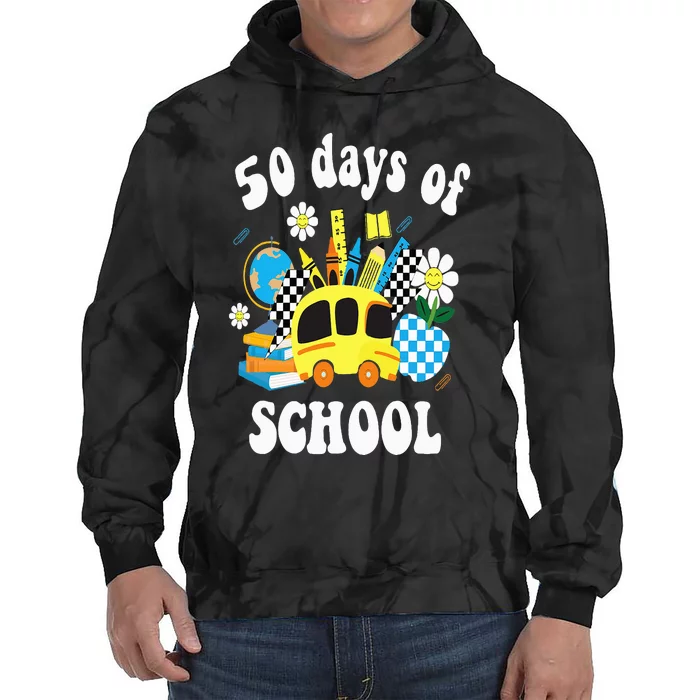 50 days of school 50th day of school Tie Dye Hoodie