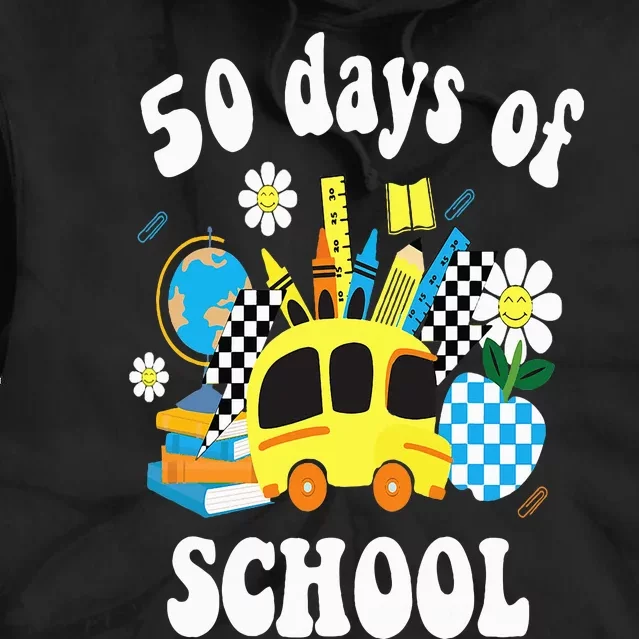 50 days of school 50th day of school Tie Dye Hoodie