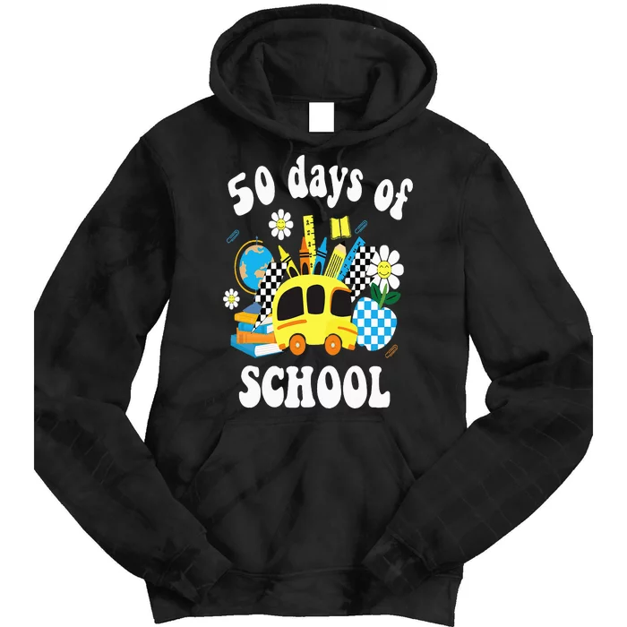 50 days of school 50th day of school Tie Dye Hoodie