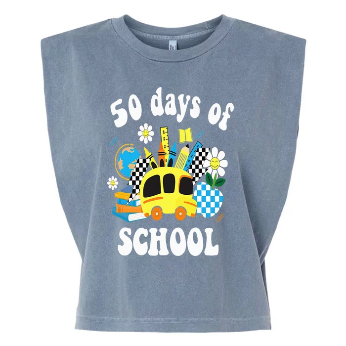 50 days of school 50th day of school Garment-Dyed Women's Muscle Tee