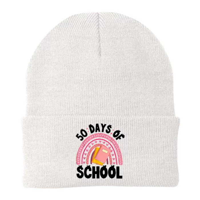 50 Days Of School Children Happy 50th Day Of School Knit Cap Winter Beanie