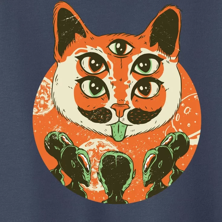 5 Eyed Alien Cat Toddler T-Shirt