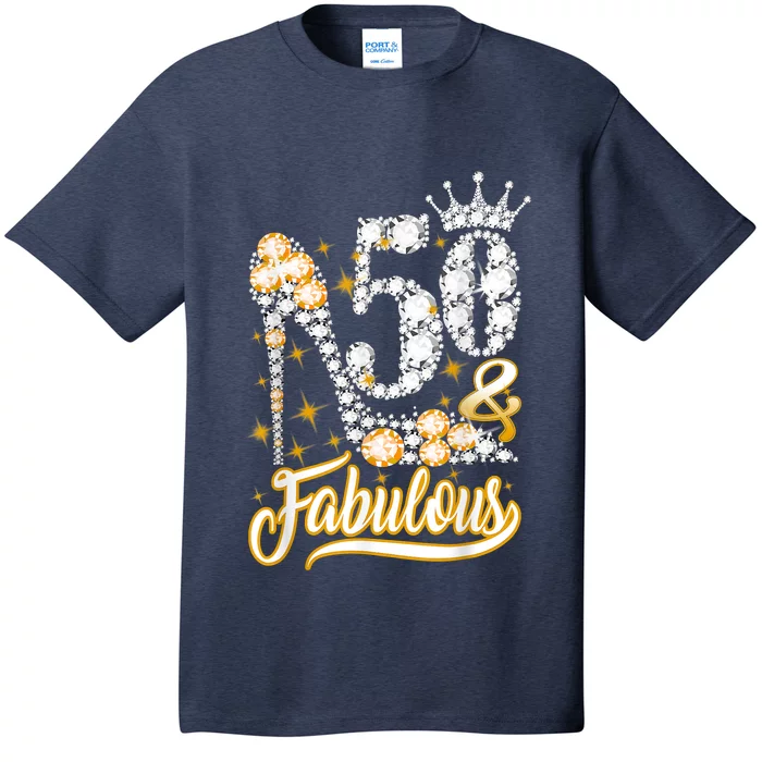 50 & Fabulous 50 Years Old 50th Birthday Diamond Crown Shoes T-Shirt