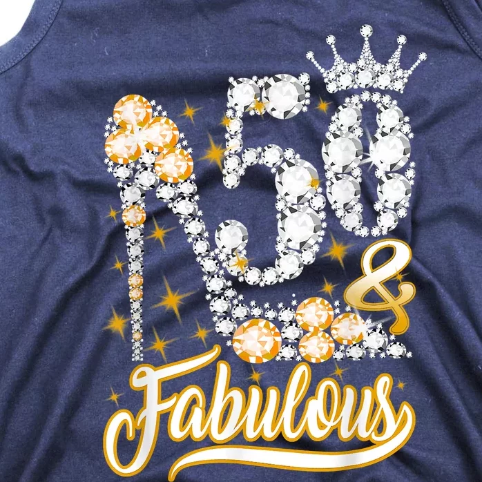 50 & Fabulous 50 Years Old 50th Birthday Diamond Crown Shoes Tank Top