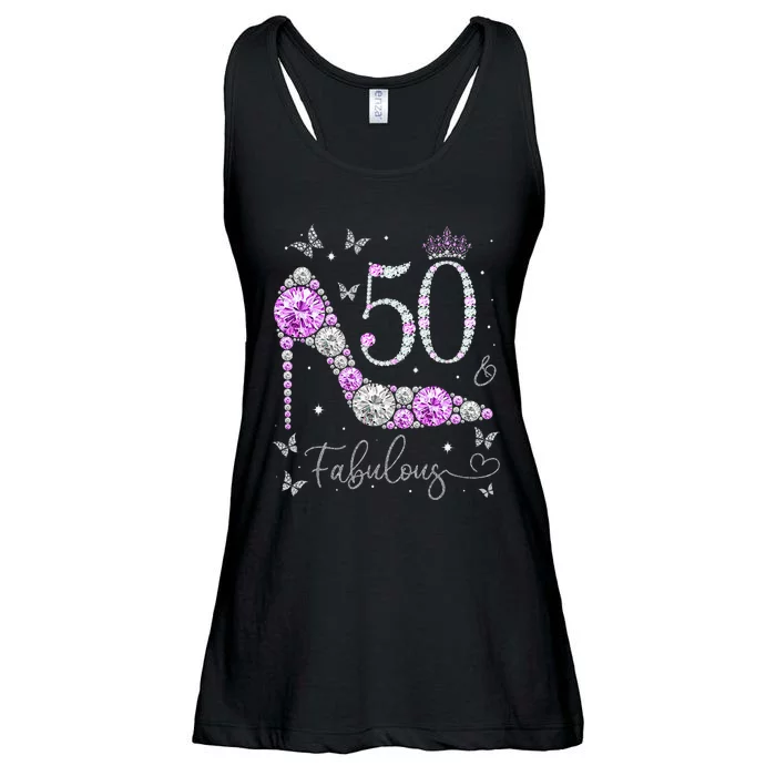 50 & Fabulous 50th Birthday 50 Years Old Ladies Ladies Essential Flowy Tank