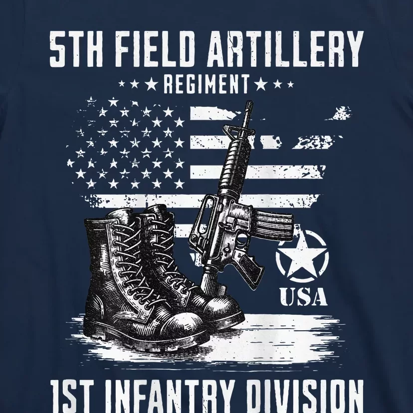 5th Field Artillery Regiment Veteran Military Distressed T-Shirt