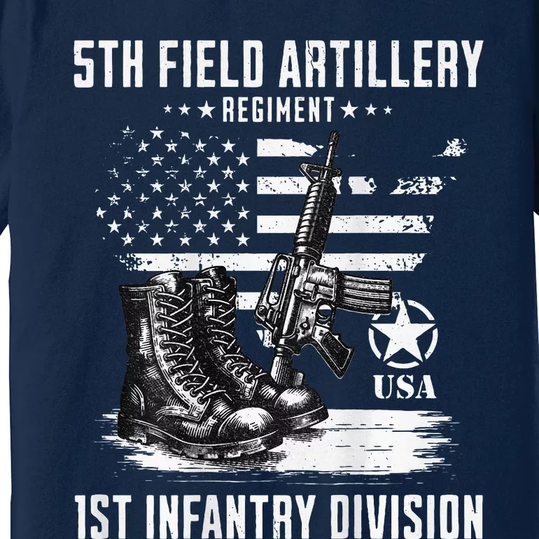 5th Field Artillery Regiment Veteran Military Distressed Premium T-Shirt