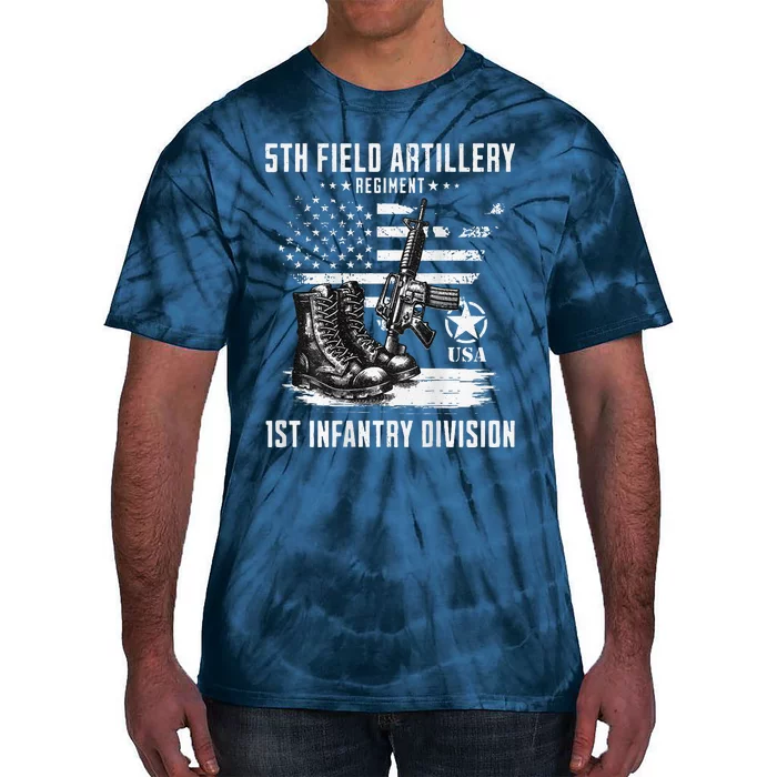 5th Field Artillery Regiment Veteran Military Distressed Tie-Dye T-Shirt