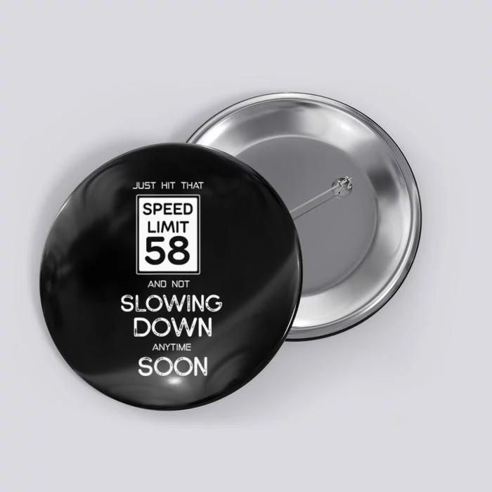 58th Funny Birthday Button