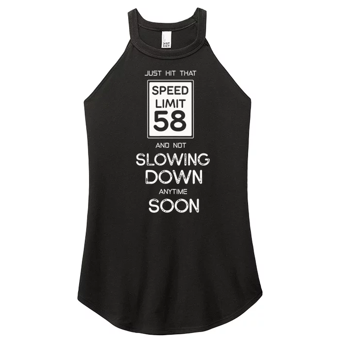 58th Funny Birthday Women’s Perfect Tri Rocker Tank