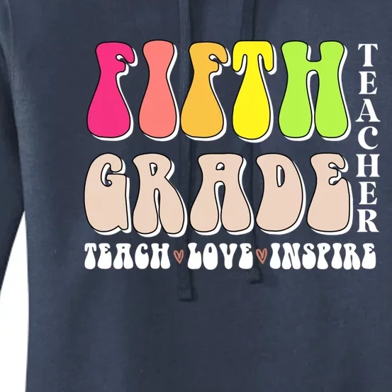 5th Fifth Grade Teacher Back To School Or Appreciation Week Cute Gift Women's Pullover Hoodie