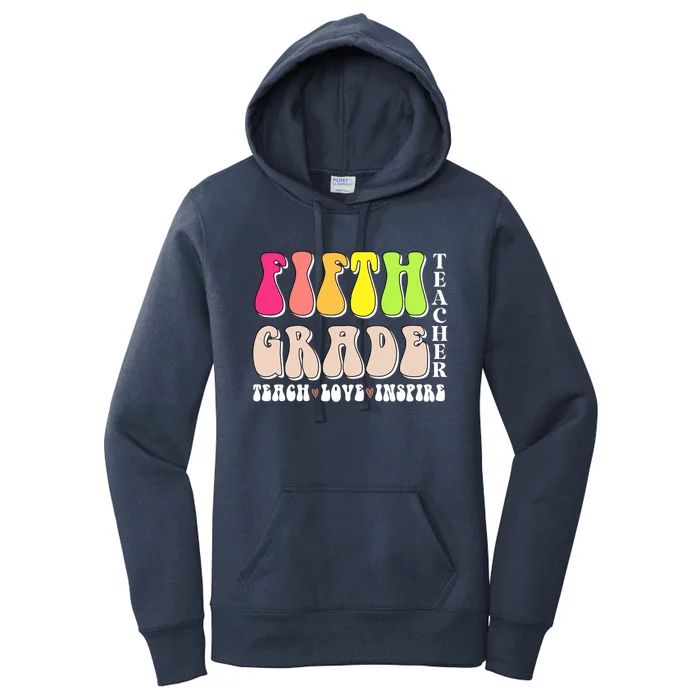 5th Fifth Grade Teacher Back To School Or Appreciation Week Cute Gift Women's Pullover Hoodie