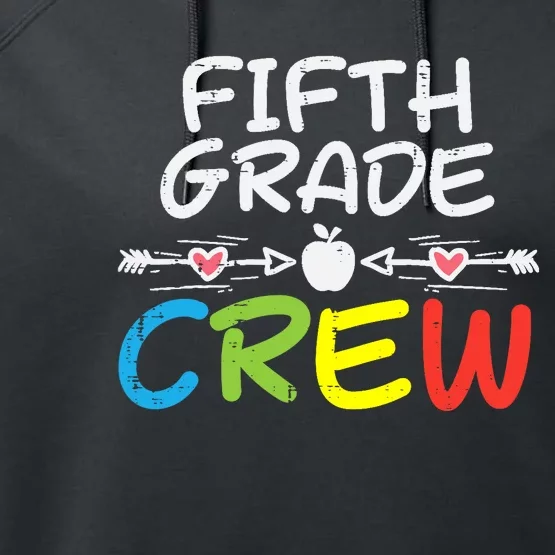 5th Fifth Grade Crew First Day Of School Boy Girl Teacher Performance Fleece Hoodie