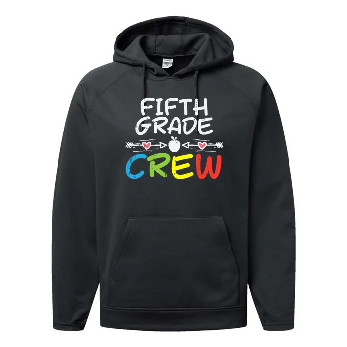 5th Fifth Grade Crew First Day Of School Boy Girl Teacher Performance Fleece Hoodie