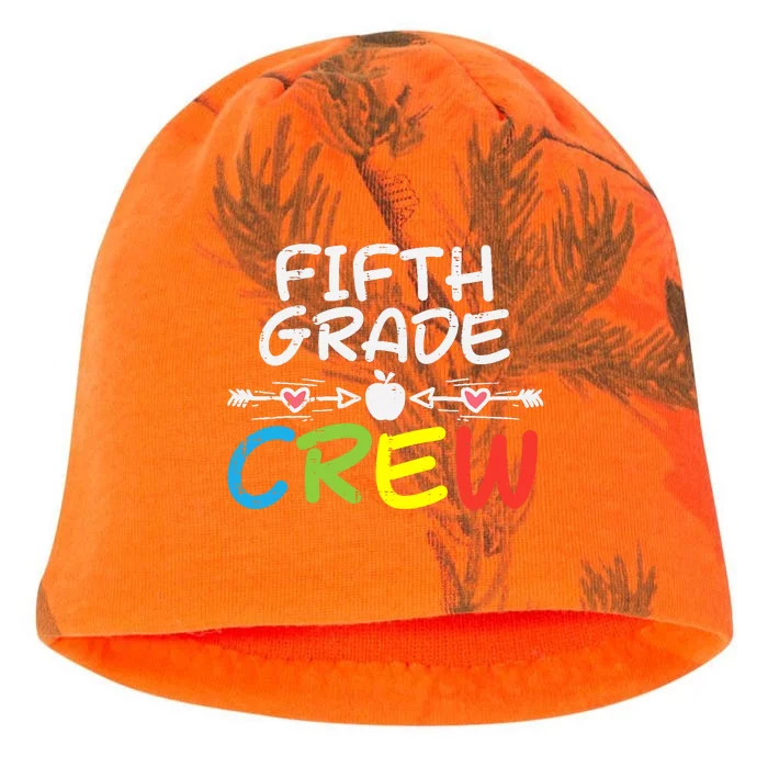 5th Fifth Grade Crew First Day Of School Boy Girl Teacher Kati - Camo Knit Beanie