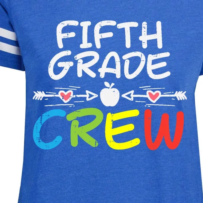 5th Fifth Grade Crew First Day Of School Boy Girl Teacher Enza Ladies Jersey Football T-Shirt