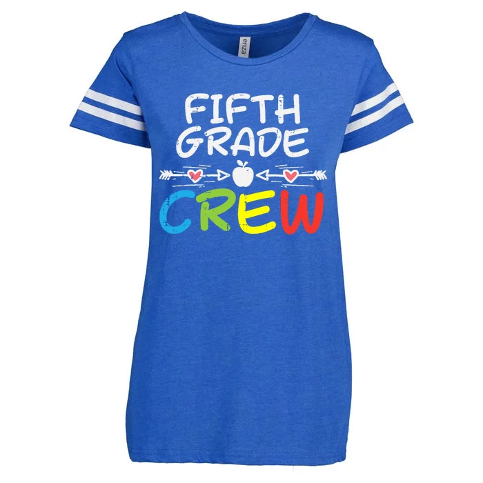 5th Fifth Grade Crew First Day Of School Boy Girl Teacher Enza Ladies Jersey Football T-Shirt