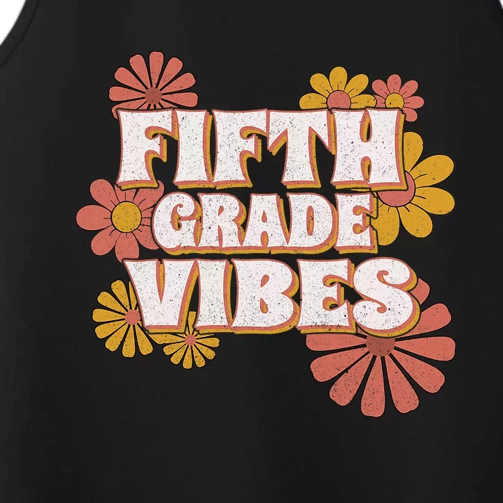 5th Fifth Grade Vibes Back To School For Teacher Student Performance Tank