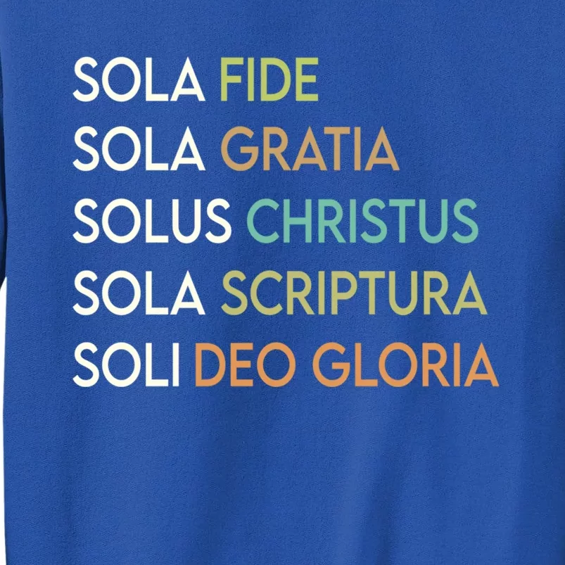 5 Five Solas Of The Reformation Theology Christian Church Gift Sweatshirt