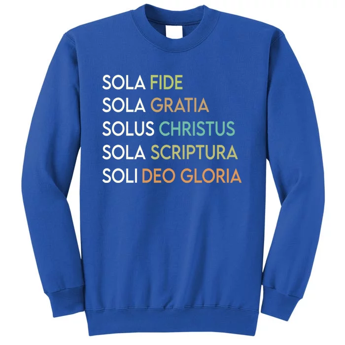 5 Five Solas Of The Reformation Theology Christian Church Gift Tall Sweatshirt