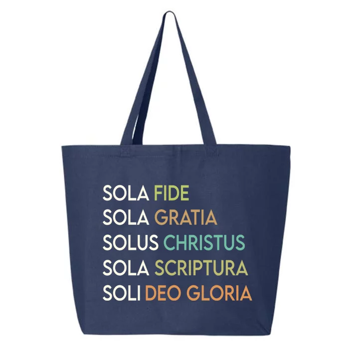 5 Five Solas Of The Reformation Theology Christian Church Gift 25L Jumbo Tote