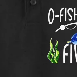 5th Fish Themed Birthday Funny Pun Dry Zone Grid Performance Polo