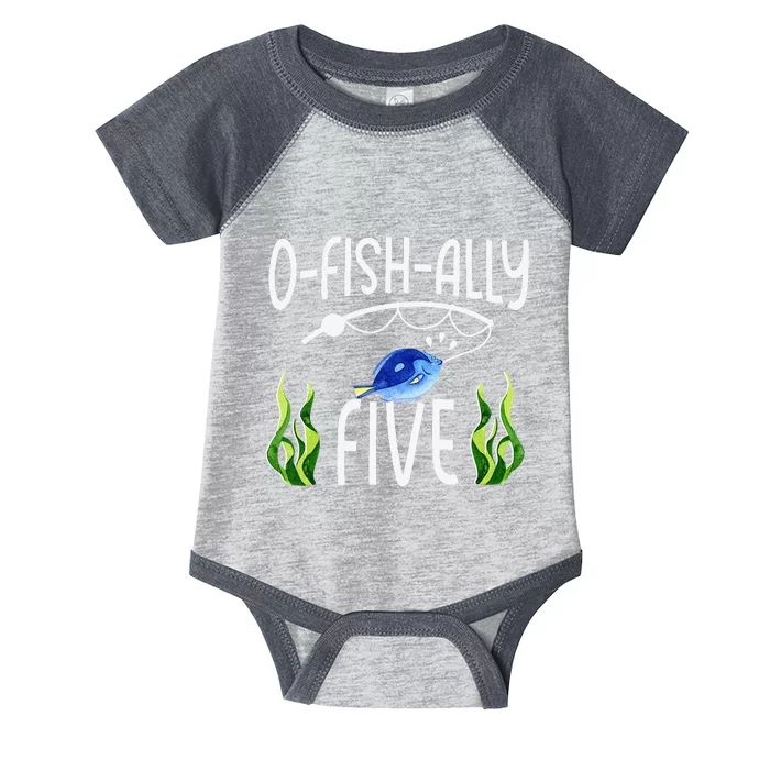 5th Fish Themed Birthday Funny Pun Infant Baby Jersey Bodysuit