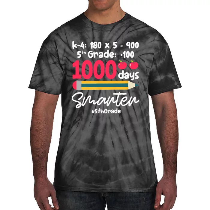 5th Grade 1000 Days Smarter Fifth Grade Student 1000th Day Tie-Dye T-Shirt