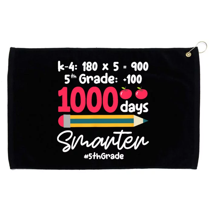 5th Grade 1000 Days Smarter Fifth Grade Student 1000th Day Grommeted Golf Towel