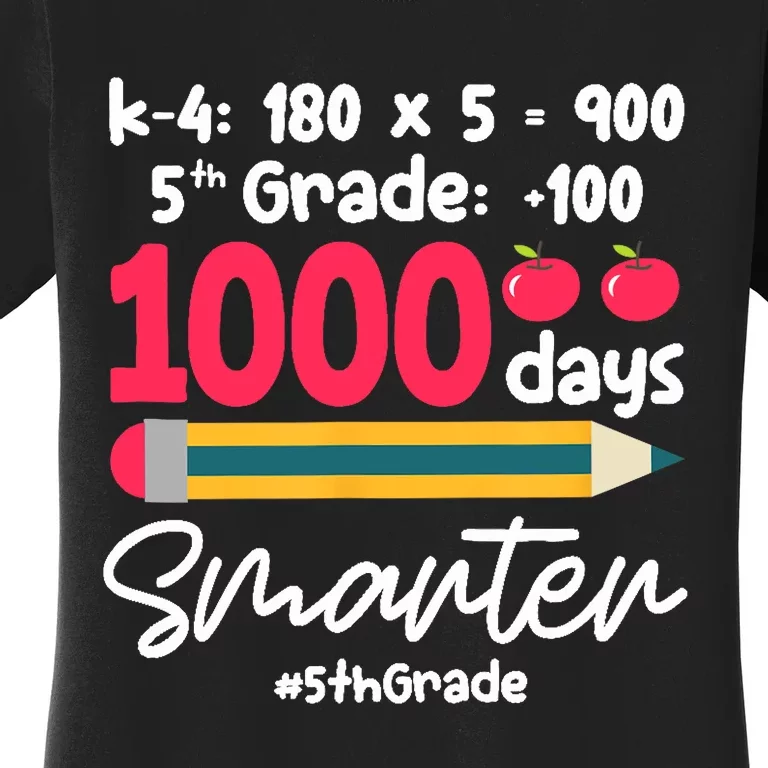 5th Grade 1000 Days Smarter Fifth Grade Student 1000th Day Women's T-Shirt