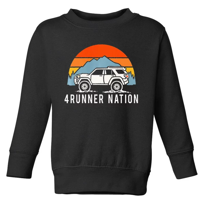 5th Gen 4Runner Heritage Sunset Vibes Toddler Sweatshirt