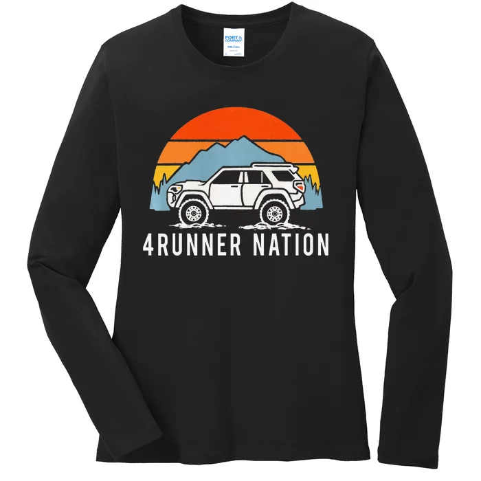 5th Gen 4Runner Heritage Sunset Vibes Ladies Long Sleeve Shirt