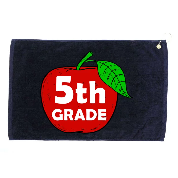 5Th Grade Apple Teacher Meaningful Gift Graphic Fifth Grade Gift Grommeted Golf Towel